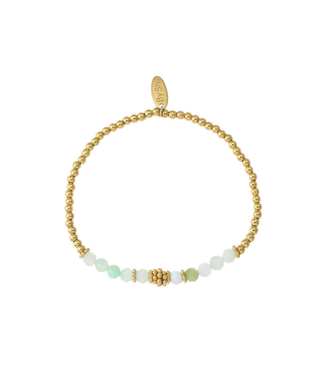 By Shir Armband Perlen Bohemian Jadeit