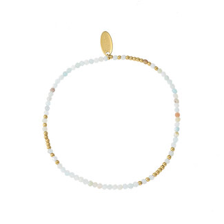 By Shir Armband Perlenmix hellblau