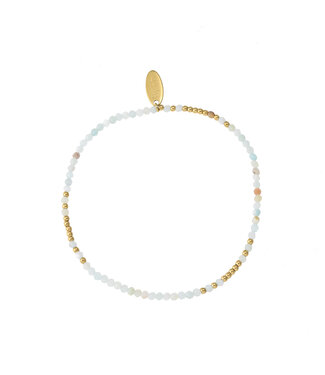 By Shir Armband Perlenmix hellblau