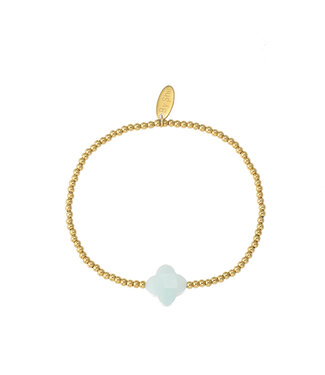 By Shir Bracelet beads clover Calcite Turquoise