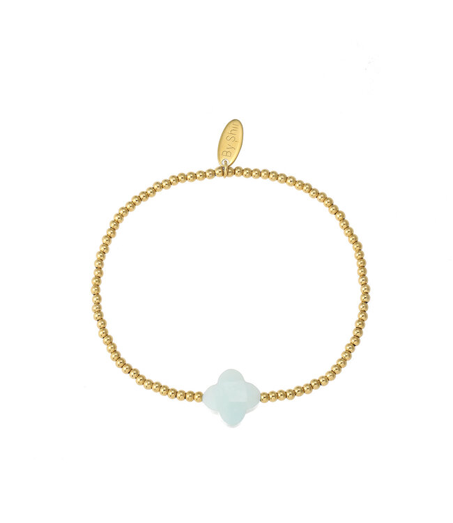 By Shir Bracelet beads clover Calcite Turquoise