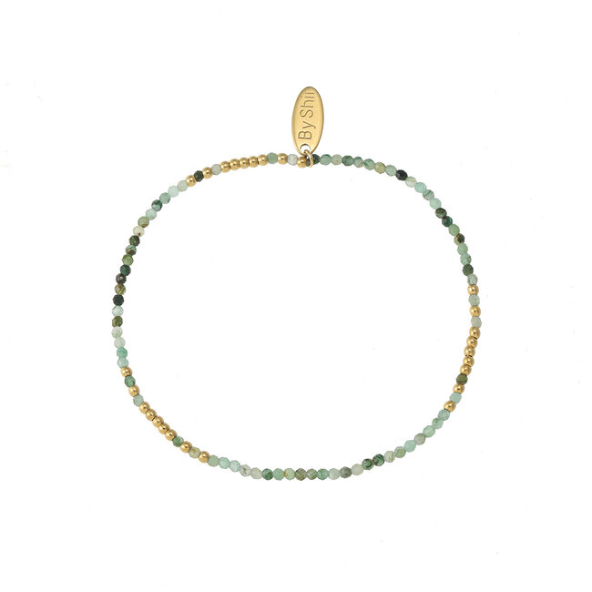 By Shir Armband kraaltjes mix Avonturijn
