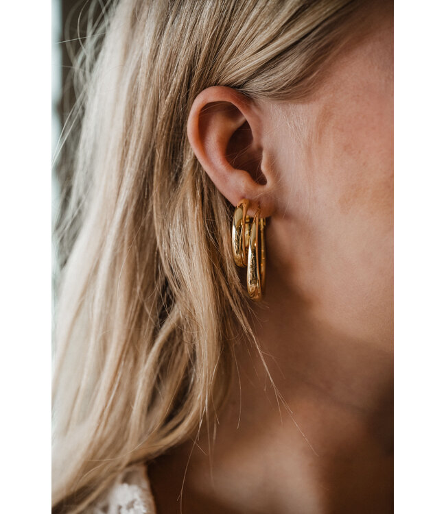 By Shir Earrings luxury Chunky Hoop S