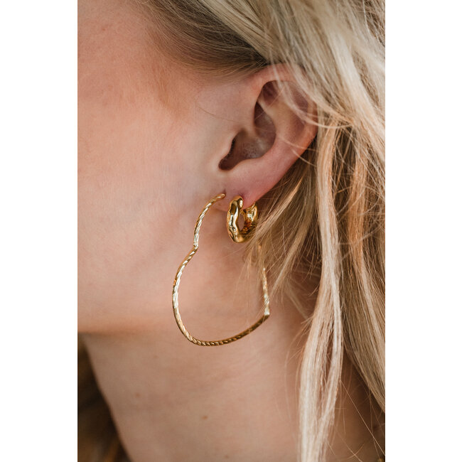 By Shir Oorbellen luxe Hearty L