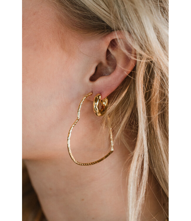 By Shir Oorbellen luxe Hearty L