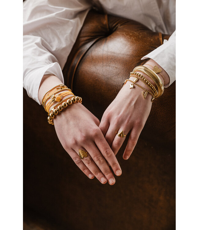 By Shir Bracelet beads orange clover