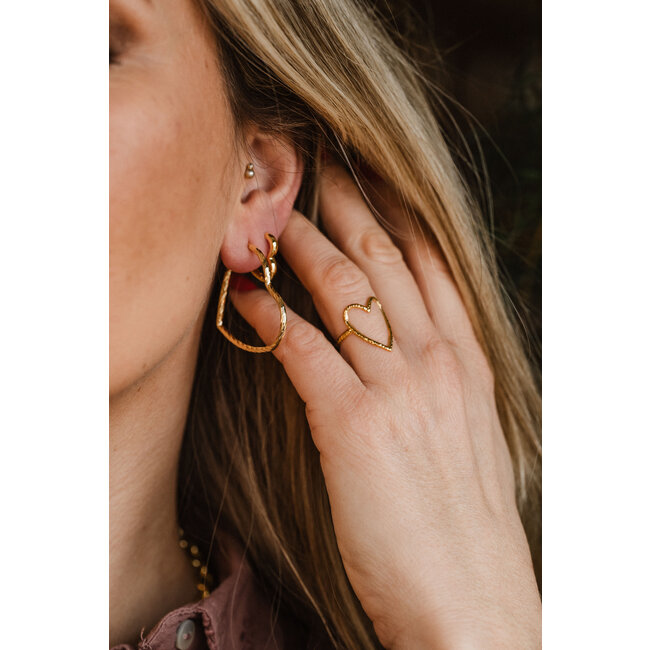 By Shir Oorbellen luxe Hearty S