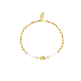 By Shir Armband Perlen Bohemian weiß