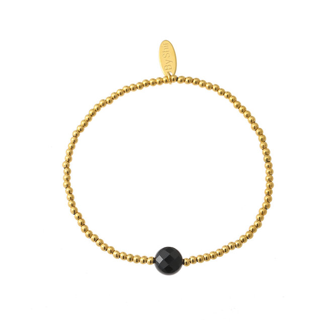 By Shir Bracelet beads gemstone black agate