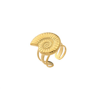 By Shir Ring luxe shell goud