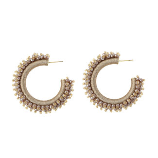 By Shir Oorbellen luxe sparkle champange