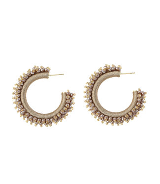 By Shir Oorbellen luxe sparkle champange