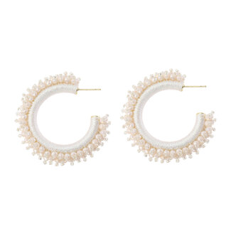 By Shir Oorbellen luxe sparkle parelmoer