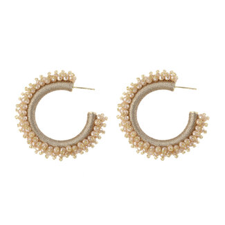 By Shir Oorbellen luxe sparkle peach