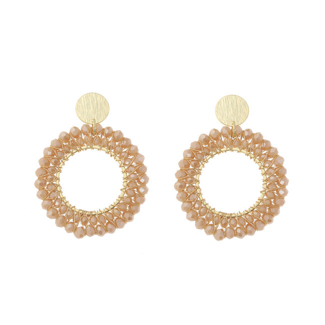 By Shir Oorbellen luxe sunshine peach