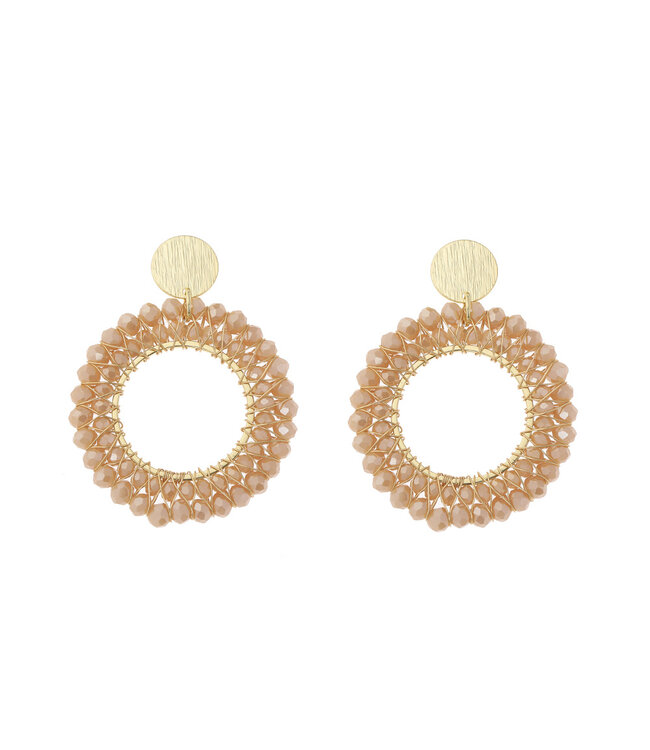 By Shir Luxury Sunshine Peach Earrings