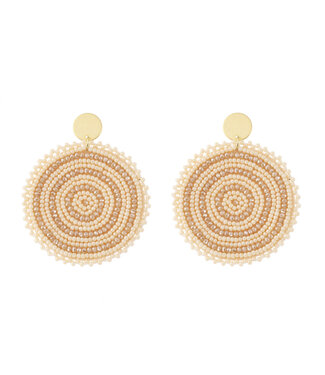 By Shir Luxury glowy champagne earrings