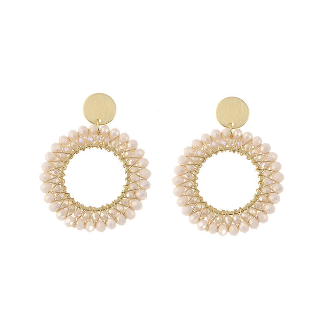 By Shir Oorbellen luxe Sunshine pink
