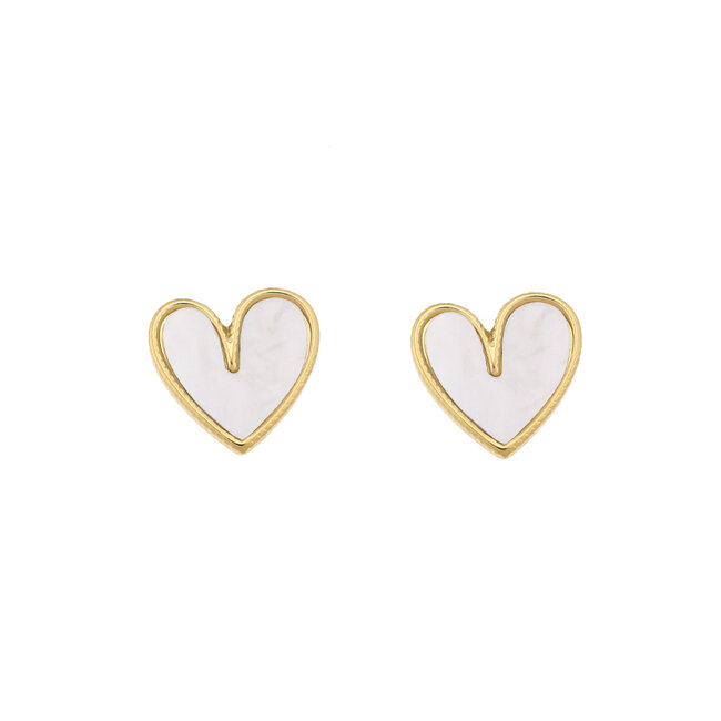 By Shir Oorbellen Luxe sweet love wit