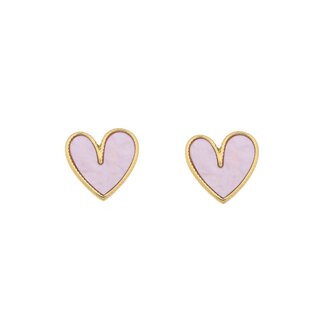 By Shir Oorbellen Luxe sweet love lila