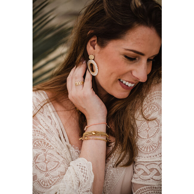 By Shir Oorbellen luxe sunshine pink