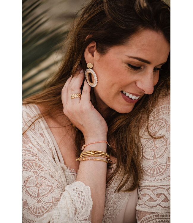 By Shir Oorbellen luxe Sunshine pink