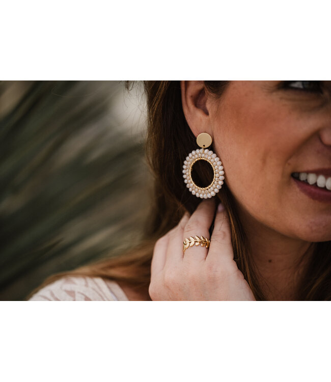 By Shir Oorbellen luxe Sunshine pink