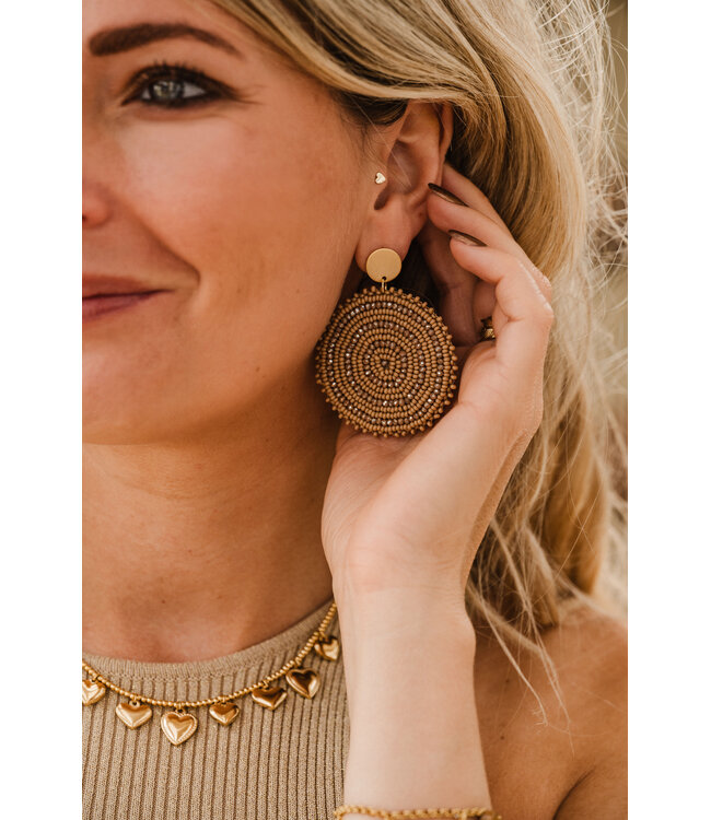 By Shir Luxury glowy bronze earrings