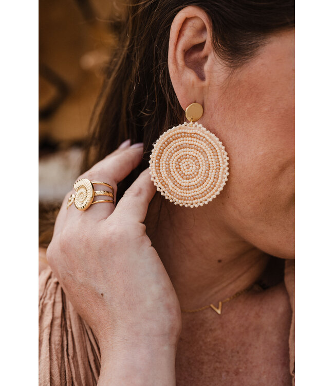 By Shir Oorbellen luxe glowy champagne