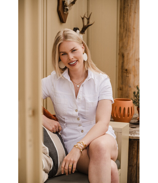 By Shir Oorbellen luxe Glowy parelmoer