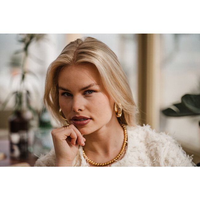 By Shir Kette mit luxuriösen 8mm matten Perlen