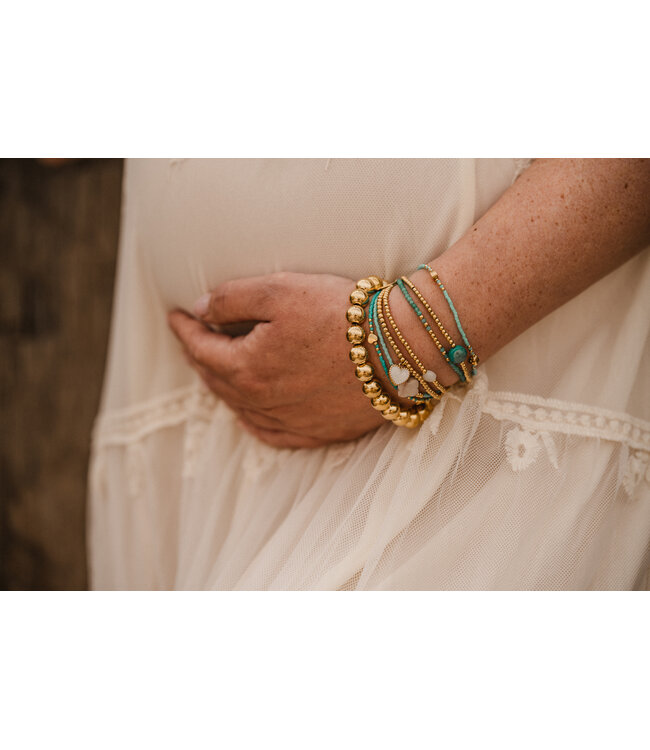 By Shir Armband kraaltjes edelsteen Turkoois