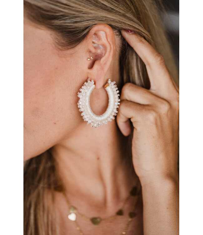 By Shir Luxury sparkle mother-of-pearl earrings