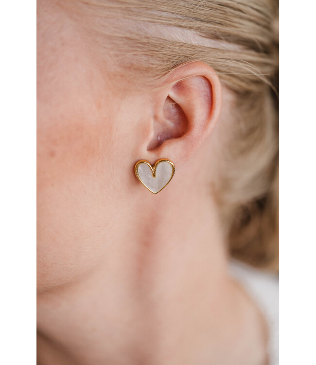 By Shir Oorbellen Luxe sweet love wit