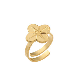 By Shir Ring luxe clover goud