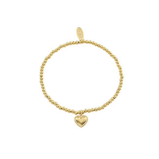 By Shir Armband kraaltjes Hartje bolletjes