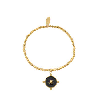 By Shir Armband kraaltjes Hera zwart