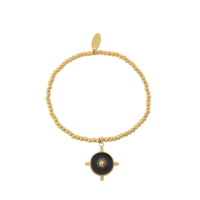 By Shir Armband kraaltjes Hera zwart