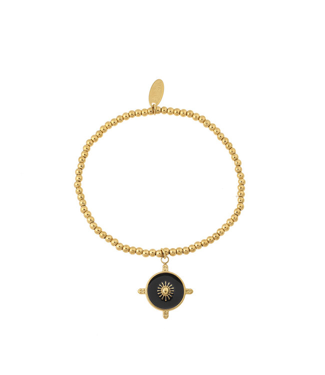 By Shir Armband kraaltjes Hera zwart