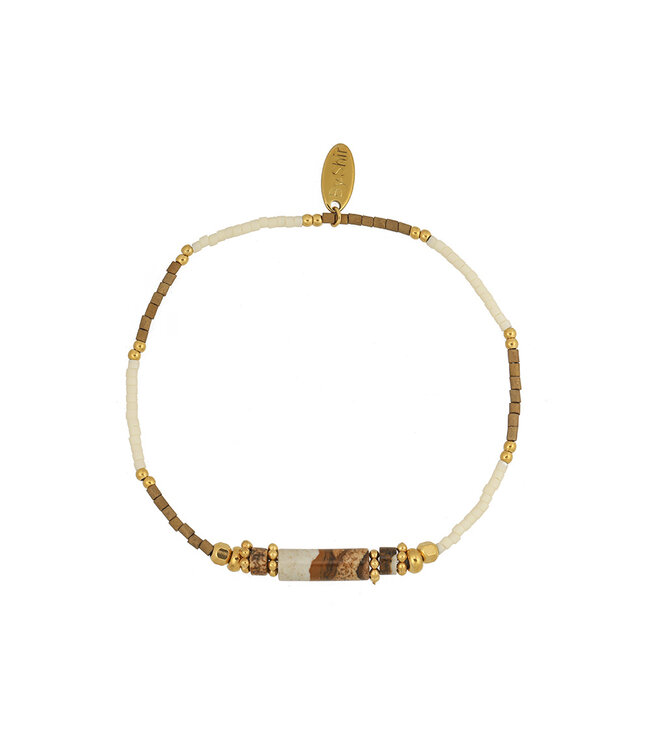 By Shir Bracelet beads bar Picture Jasper