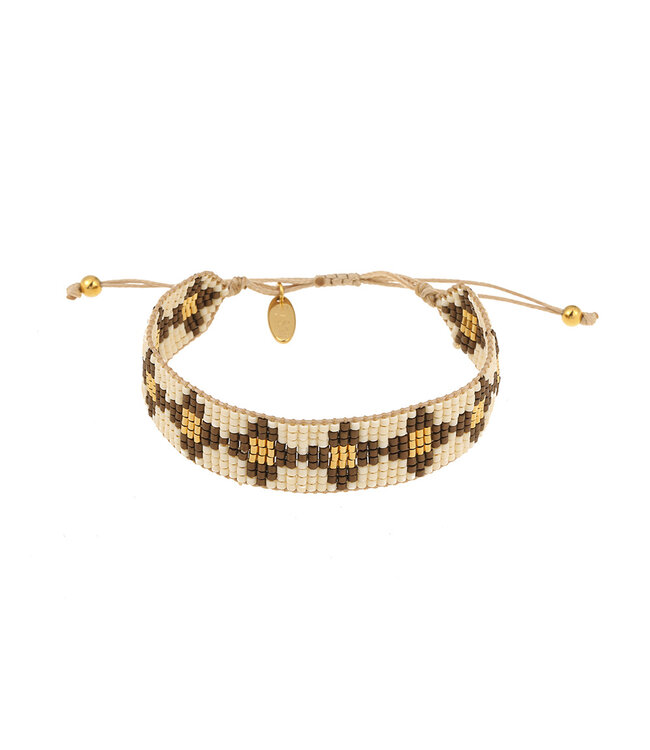 By Shir Armband luxe woven beige