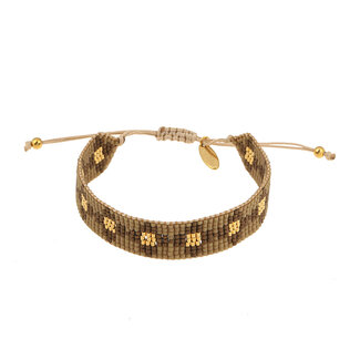 By Shir Armband luxe woven brons