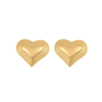 By Shir Oorbellen luxe big heart