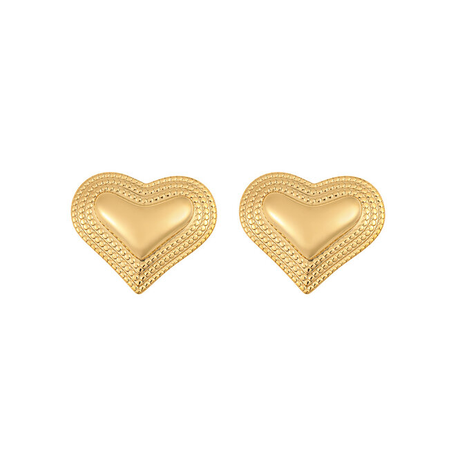 By Shir Oorbellen luxe big heart