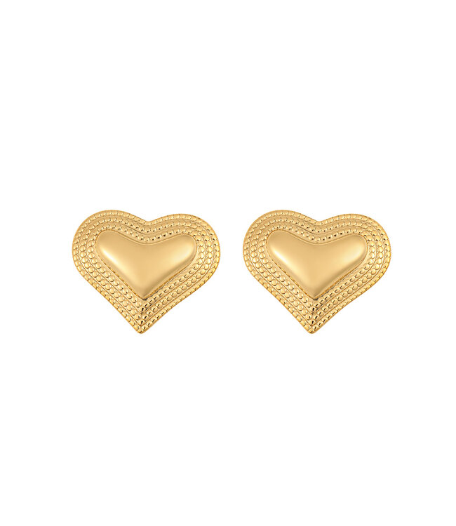 By Shir Earrings luxury big heart