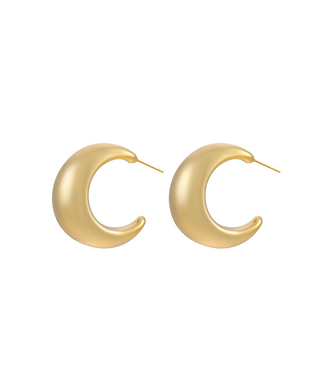 By Shir Earrings luxury moon
