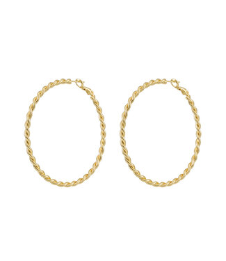 By Shir Oorbellen luxe big hoops gevlochten