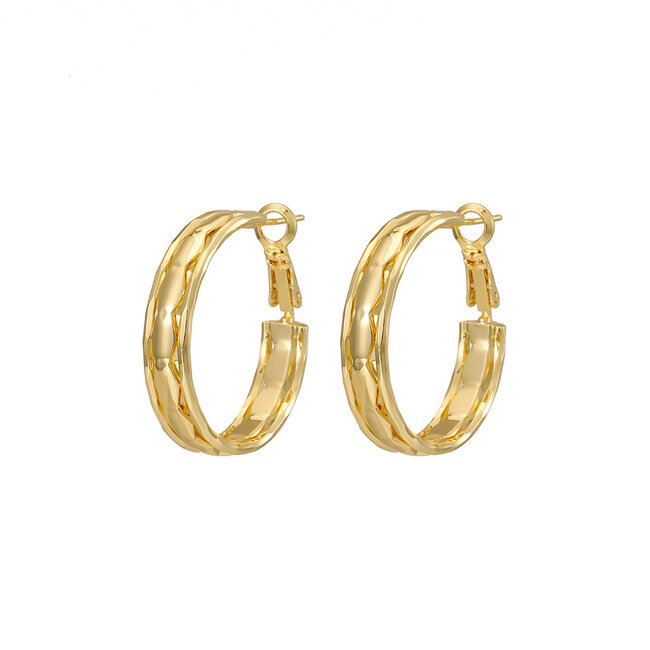 By Shir Oorbellen luxe bohemian hoops