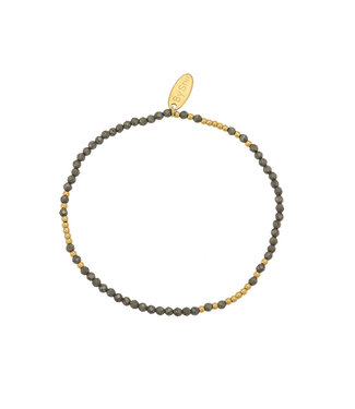 By Shir Armband Perlenmix Hämatit matt