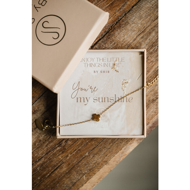By Shir Armband edelstaal op kaartje You're my sunshine